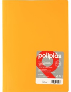 CARPETA Fº 20 FUNDAS SOLDADAS OPACAS MANDARINA POLIPLAS